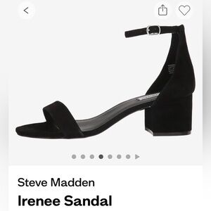 Steve Madden Black Suede Irenee Sandal